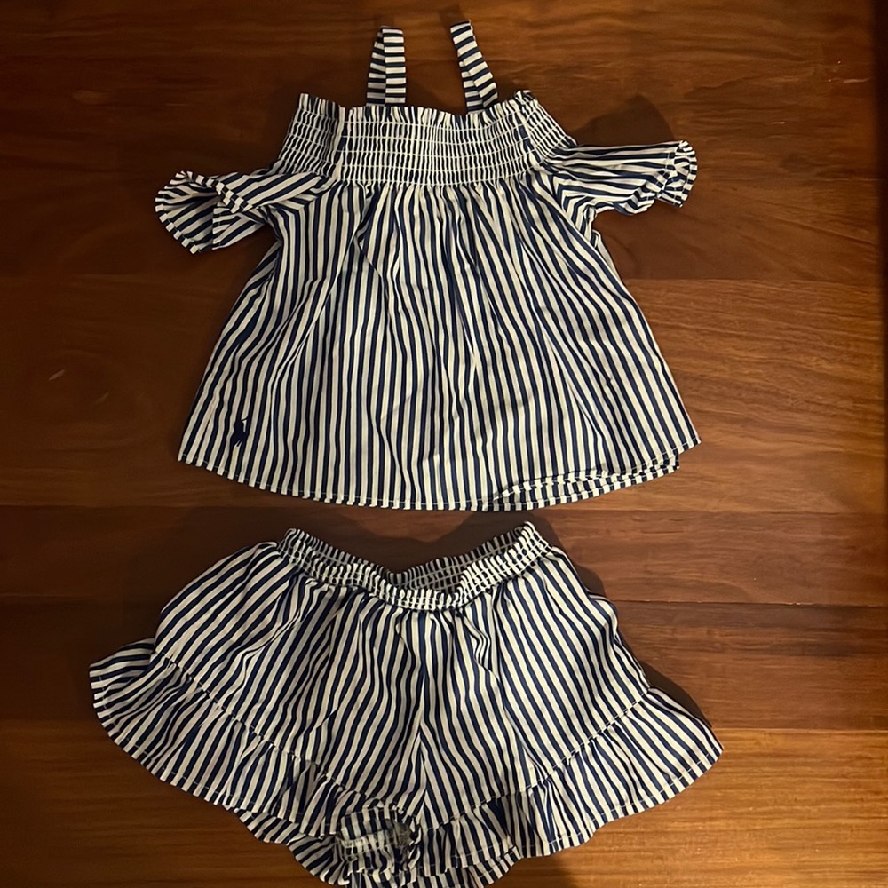Polo by Ralph Lauren Girls two piece shorts set